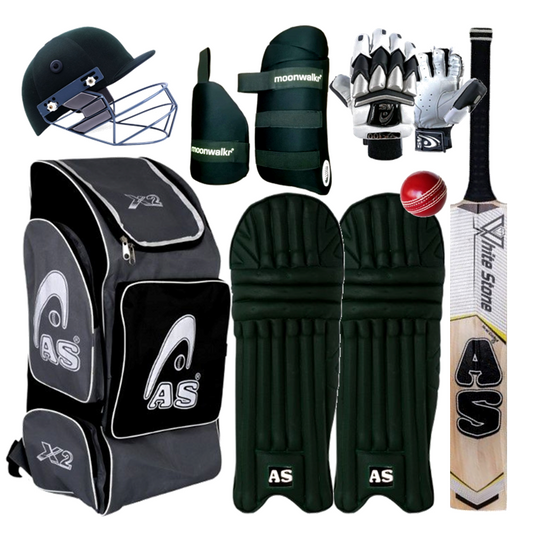 AS 100 Black Edition - Club Kit with Standard Grade English Willow Bat