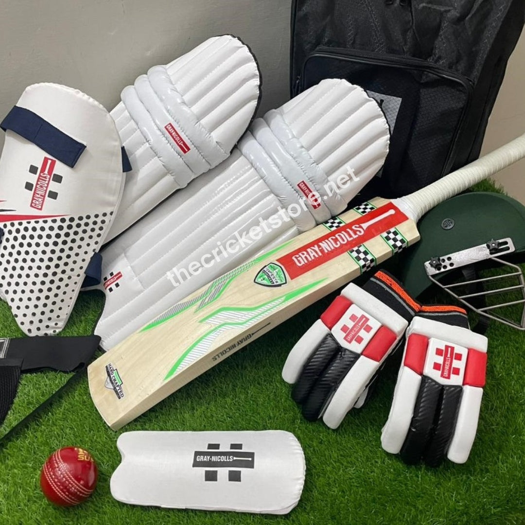 Complete Hard Ball Cricket Kit for Beginners | Starter Cricket Gear with Bat, Pads, Gloves & Helmet