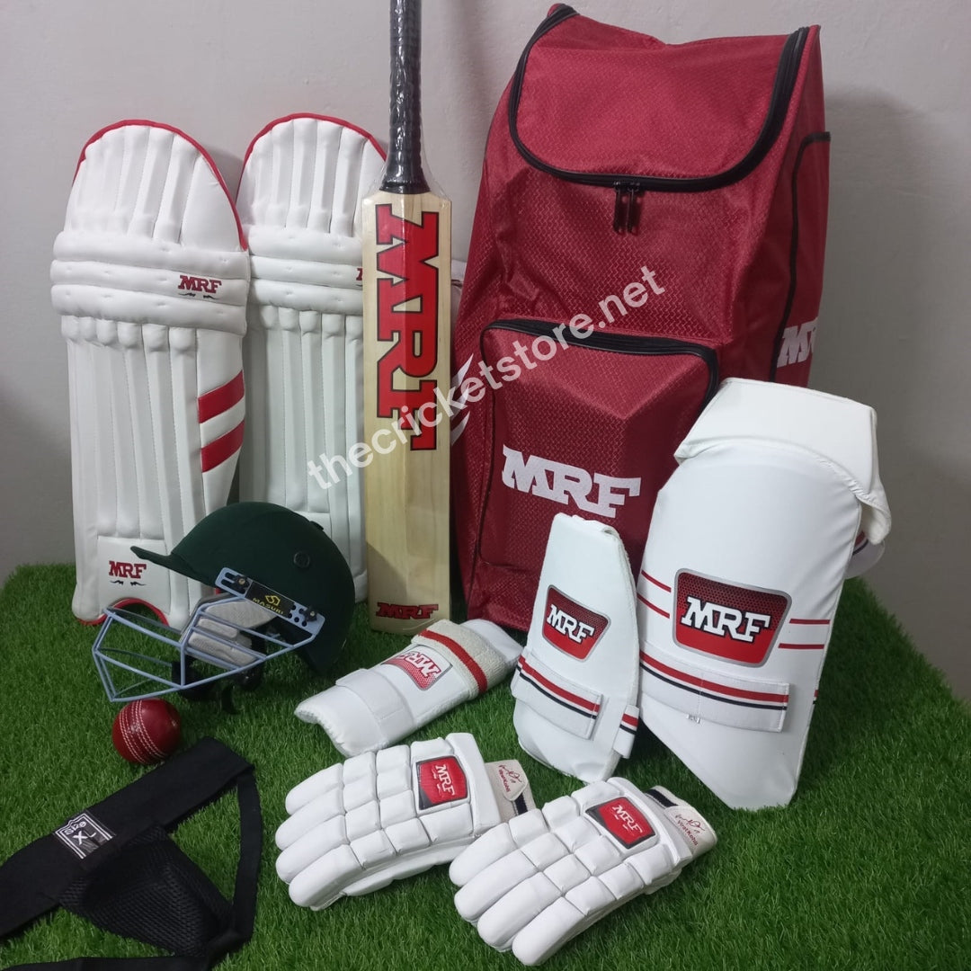MRF Players Edition Professional Cricket Kit – Complete Hard Ball Cricket Gear Set with English Willow Bat