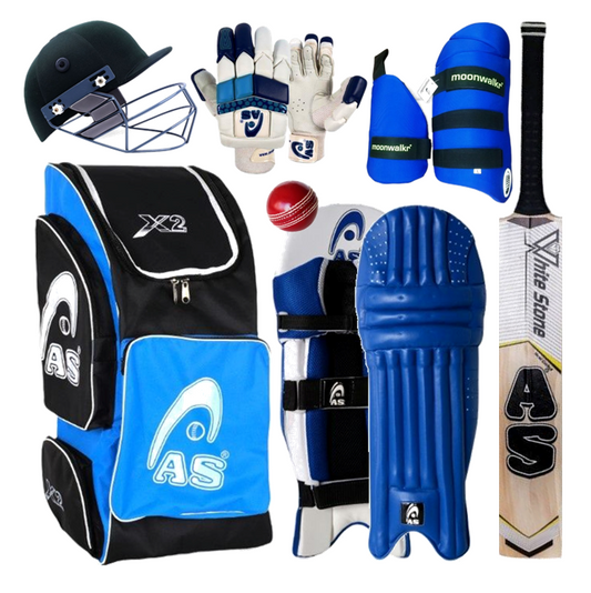 AS 100 Blue Edition - Club Kit with Standard Grade English Willow Bat