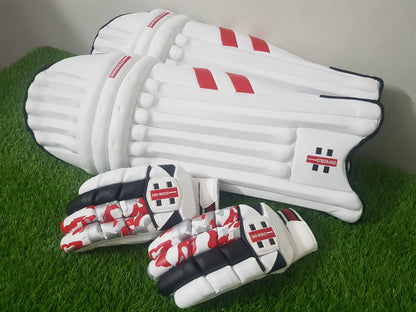 Gray Nicolls Players Edition Professional Cricket Kit – Complete Hard Ball Cricket Gear Set with English Willow Bat, Pads, Gloves & Helmet