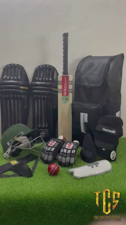Under-19 Black Edition Hard Ball Cricket Kit – Full Cricket Gear Set for Teen & Adult Players