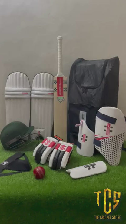 Complete Hard Ball Cricket Kit for Beginners | Starter Cricket Gear with Bat, Pads, Gloves & Helmet